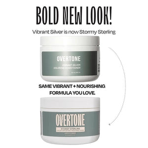 Overtone Color Depositing Semi-Permanent Hair Dye Conditioner - 8 oz For Natural &amp Color-Treated Hair Moisturizing Shea Butter &amp Coconut Oil - Vegan &amp Cruelty-Free Vibrant Silver is Stor