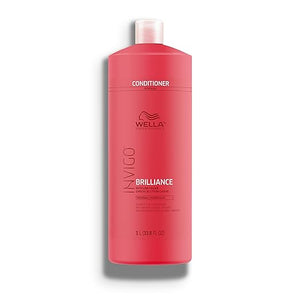 Wella Professionals Invigo Brilliance Conditioner for Coarse Hair | Intense Color Protection &amp Maintains Vibrancy | Formulated with Lime Caviar