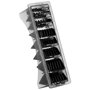 Wahl Professional Blistered 1-8 Cutting Guides Black Clipper Guard Attachments Durable and Easy to Use