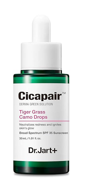 Dr.Jart+ Cicapair Tiger Grass Camo Drops Tinted Serum SPF 35 with Centella Asiatica | Skin Tint | Korean Skin Care Makeup Hybrid 1.01 Fl Oz