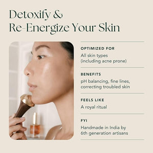 RANAVAT Kansa Wand Massage Tool - Facial Massager to Tone Lift &amp Re-Energize - Ayurvedic Skin Rejuvenating Under-Eye &amp Contouring Face Sculpting Tool