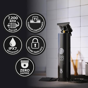 The Beard Club Professional T-Blade Beard Trimmer for Men LT - Barber Electric Shaver, Mustache &amp; Hair Clippers for Men Zero Gapped Cordless Buzzer Hair Trimmer &amp; T Liner - Edger Line Up Groom