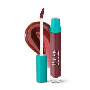 Thrive Causemetics Sheer Strength Lip Plumping Peptide Gloss, Lip Plumper with Vitamin E, Peptides, Plumps, Smooths &amp; Hydrates Lips, High Shine, Vegan &amp; Cruelty Free, Liliana (Deep Berry)