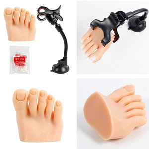 Fake Foot Model Silicone Practice Foot Flexible Movable Fake Foot Manicure Tool For Nails Practice Silicone Prosthetic