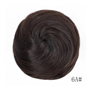 Hair Buns, 2PCS Space Buns Mini Claw Clip in Hair Bun Extensions Messy Cat Ears Wig Accessory Synthetic Donut Updo Hairpieces for Girls Hairpieces For Women(Dark brown)