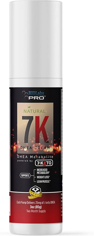 7-Keto dhea - Fat Burner - All Natural 7K Dhea Cream - Effective for Weight Loss - Maximum Strength Dhea Used by Men and Women for Lean Muscle and Fat Loss Support