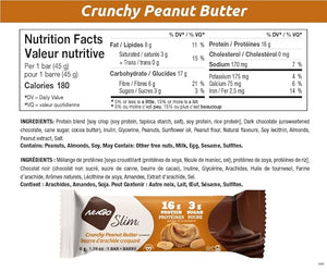 Nugo Crunchy Peanut Butter Flavored Protein Bar, Slim, Vegan, Kosher, Gluten Free, 1.59 Ounces (Pack Of 12)