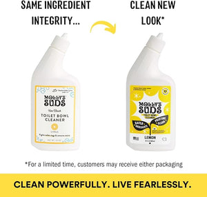 Molly's Suds Toilet Bowl Cleaner (Non-Bleach) | 98% Plant-Based Gel Formula Freshens Removes Stains and Deodorizes | Lemon Scent - 23 Fl Oz (Pack of 3)