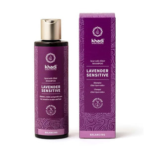 KHADI LAVENDER SENSITIVE Ayurvedic Shampoo - For sensitive delicate scalp &amp fine hair - 100% natural &amp silicone-free - 6.7 fl oz