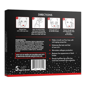 Collagen Under Eye Mask Moisturizer | Eye Mask For Wrinkles Puffiness Dark Circles Anti-Aging | Glitter Enhanced Best Kept Eye Secrets Treatment (5 Pairs)