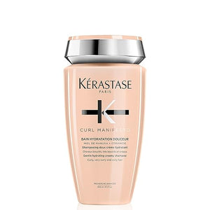 Kerastase Curl Manifesto Hydratation Douceur Shampoo For Waves and Coils - Removes Build Up &amp Hydrates Curls Softens &amp Reduces Frizz 8.5 Fl Oz