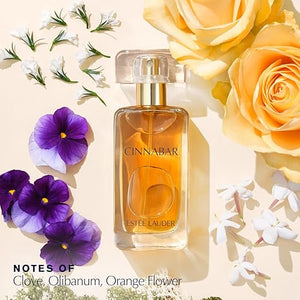 Est?e Lauder Cinnabar Eau de Parfum Spray with Notes of Jasmine Orange Flower &amp Clove | Perfumes for Women 1.7 Fl Oz