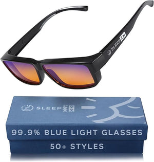 100% Blue Light Blocking Glasses - Women + Men - Better Sleep - Anti Eye Strain Protection - Computer Screens Gaming