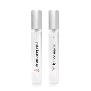 Just Juice Fruity Fizz Duo - Fruity Floral Perfume for Women and Men - Tropical Fruit and Sparkling Strawberry Mini Travel Perfumes - 2 pc