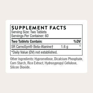 THORNE - Beta Alanine Sustained Release - Amino Acid Supplement for Muscle Output &amp Endurance* - NSF Certified for Sport - 120 Tablets - 60 Servings