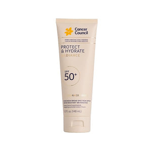 Cancer Council Protect &amp; Hydrate Radiance Body Sunscreen SPF50+, Shimmer Finish Sun Care, Broad Spectrum UVA/UVB Sun Protection, Water Resistant, Paraben &amp; Fragrance Free, Water Resistant, 5fl