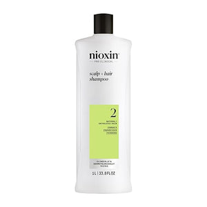 Nioxin System 2 Scalp + Hair Thickening Shampoo for Natural Hair with Progressed Thinning | Cleanse &amp Boost Hair Density with Niacinamide &amp Biotin