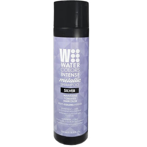 Watercolors INTENSE METALLIC Semi Permanet Color Depositing Shampoo-Sulfate &amp Paraben Free to Maintain &amp Enhance Hair Color 8 fl oz - SILVER