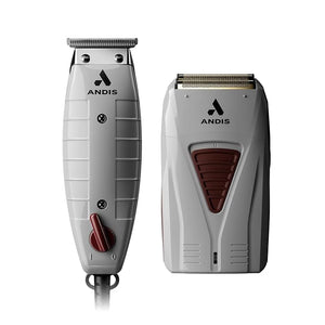 Andis 17270 Finishing Combo T-Outliner Trimmer &amp Pro Foil Lithium Titanium Foil Shaver - Professional Finishing Hair &amp Beard Trimming Kit