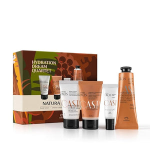 natura - Brazil Nut Dream Quartet Minis Set (4 Travel Size Products) - Castanha Hydration - Bar Soap Shower Cream Body Lotion and Hand Cream - Gift Box - Vegan Skin Care - Beauty from the Amazon