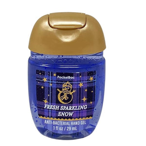 Bath &amp Body Works Fresh Sparkling Snow - 5 Hand Gel - with a Natural Oats Sample Soap - Travel size