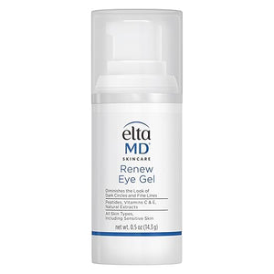 EltaMD Renew Eye Gel Serum for Dark Circles and Puffiness Under Eye Serum for Face Anti Aging Minimizes Fine Lines and Wrinkles 0.5 oz Pump