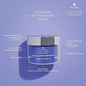 Alterna Caviar Anti-Aging Restructuring Bond Repair Masque 5.7 Ounce | Strengthens &amp Protects Damaged Hair  5.68 Fl Oz (Pack of 1)