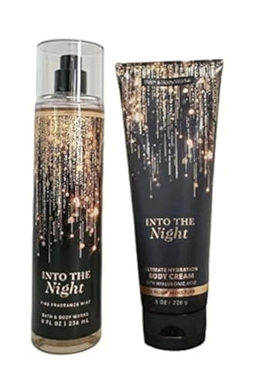 Bath &amp Body Works - Into the Night - Fine Fragrance Mist and Ultra Shea Body Cream - Full Size (Packaging Varies)