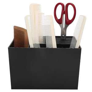 Joyzan Hairdressing Scissors Holder Salon Scissors Storage Box Professional Barber Shears Block Hairstyling Combs Hair Cutting Tools Rack Case Large Capacity Stylist Organizer Stand Clips Brushes