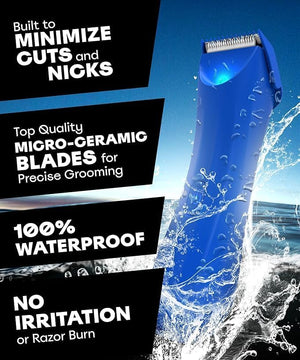 BALLS Trimmer V3 The Archibald - Body &amp; Pubic Hair Shaver for Men - No Cuts, Sacksafe Guard, Rechargeable, 100% Waterproof, Cordless - Wet/Dry with Replaceable Ceramic Blades Archibald Trimmer