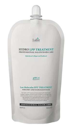 LADOR Hydro LPP Keratin Hair Treatment - Anti Frizz Conditioner Mask for Dry Damaged Color Treated Gray Hair - Hydrolyzed Collagen (3. 16.9 Fl Oz)
