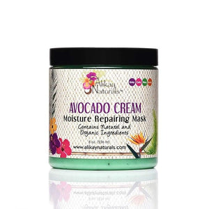 Alikay Naturals Avocado Moisture Cream Hair Mask Hair Cream With Beta-Carotene Vitamins B C E &amp Healthy Fats| 8 Oz