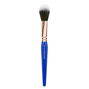 Bdellium Tools Professional Makeup Brush - Golden Triangle 965 Duo Fibre Blusher - With All Vegan and Soft Synthetic Fibers, For Applying Pop of Color (Blue, 1pc)