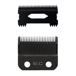 StyleCraft Replacement Fixed Black Diamond DLC Taper Hair Clipper Blade with DLC Shallow Tooth 2.0