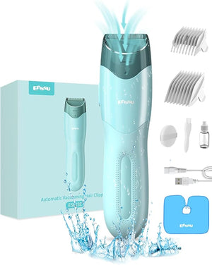 Vacuum Hair Clippers for Kids, Rechargeable Vacuum Hair Cutter with 2 Modes for Children/Infant/Men, Waterproof Baby Hair Clippers Trimmers Cordless Haircut Kit in Large Hairs Storage Space
