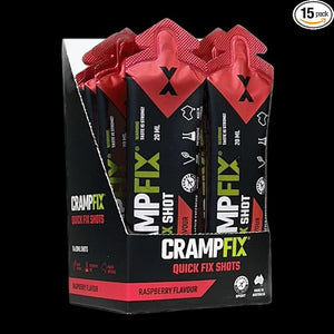 Sports Shot Prevents and Relieves Muscle Cramps in Seconds Easy Carry Sachets 15 Pack All Natural Raspberry