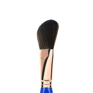 Bdellium Tools Professional Makeup Brush - Golden Triangle 990 Angled Face - With All Vegan and Soft Synthetic Fibers For Whisking Powder and Brushing off Excess (Blue 1pc)