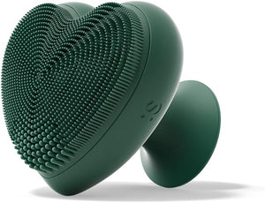 Heart Face Clean Pro? Electric Facial Cleansing Brush - Silicone Facial Scrubber for Acne - IPX7 Waterproof Rechargeable Exfoliator with Slip-Free Grip &amp 3 Speed Settings - Phthalate-Free - Fores