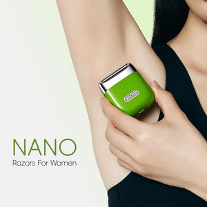 yoose Electric Razors for Women, IPX7 Alloy Body Bikini Trimmer for Women (USB-C, Trimmer Comb, Multi Shaving Modes), Portable Size, Cyber Green