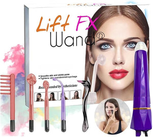 Lift Wand FX Facial Wand Skin Therapy Device Includes 4 Attachments w/Micro Roller