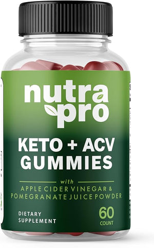 Zonata Nutra Pro Keto Gummies, Nutra Pro Keto ACV Gummies, NutraPro Keto Apple Cider Vinegar Gummies (1 Bottle, 60 Count)