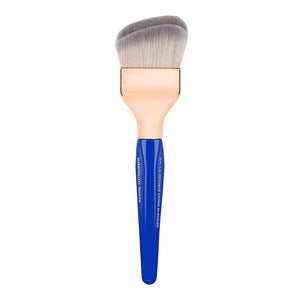 Bdellium Tools Professional Makeup Brush - Golden Triangle 971 Large Slanted Double Dome Blender - With All Vegan and Soft Synthetic Fibers For Foundation Application &amp Blending (Blue 1pc)