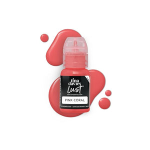 Tina Davies Professional Envy &amp; Lust Lip Pigments - Permanent Lip Makeup - Colors Heal True to Tone - High Retention - Lust Pink Coral, 1/2oz/15ml Bottle