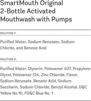 SmartMouth Original 2-Bottle Activated Mouthwash with Pumps, Bad Breath Support, 32 fl oz
