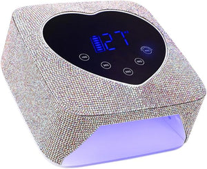 Hongfa Cordless Gel Nail Lamp Rechargeable UV LED Nail Dryer for Gel Polish with LCD Display Auto Sensor and 5 Timer Settings Professional Gel Curing Light for All Gel Nail Polish Manicure Tools