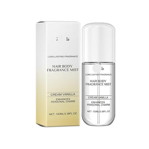 Creamy Vanilla Fragrance Spray - Long-Lasting Natural Fresh Scent For Hair &amp Body Delicate Vanilla Note For All-Day Charming Aroma(2PCS)