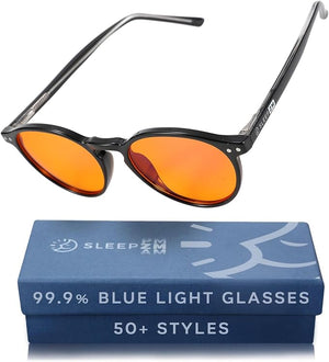 100% Blue Light Blocking Glasses - Women + Men - Better Sleep - Anti Eye Strain Protection - Computer Screens Gaming