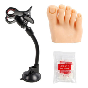 Fake Foot Model Silicone Practice Foot Flexible Movable Fake Foot Manicure Tool For Nails Practice Silicone Prosthetic