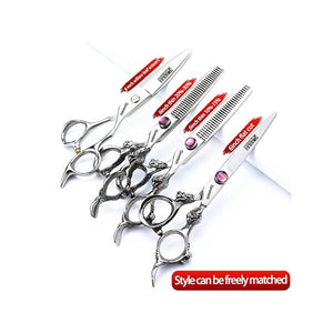 6/7/7.5/8/9-inch professional hair clipper set, stainless steel sharp hair clippers, hairdresser specific scissors (6 in-4pc)