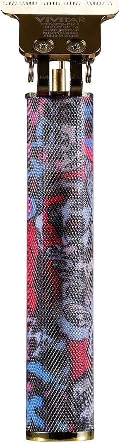 Vivitar - Cordless Hair Trimmer T-Blade Precision Cutting Lightweight Design for Easy Grooming (Pink)